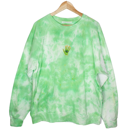 Green Hand (Tie dye Sweater)